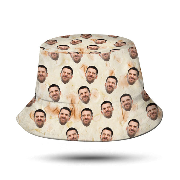 Custom Face Bucket Hat Personalize Burrito Bucket Hat Summer Wide Brim Fisherman Hat Gifts