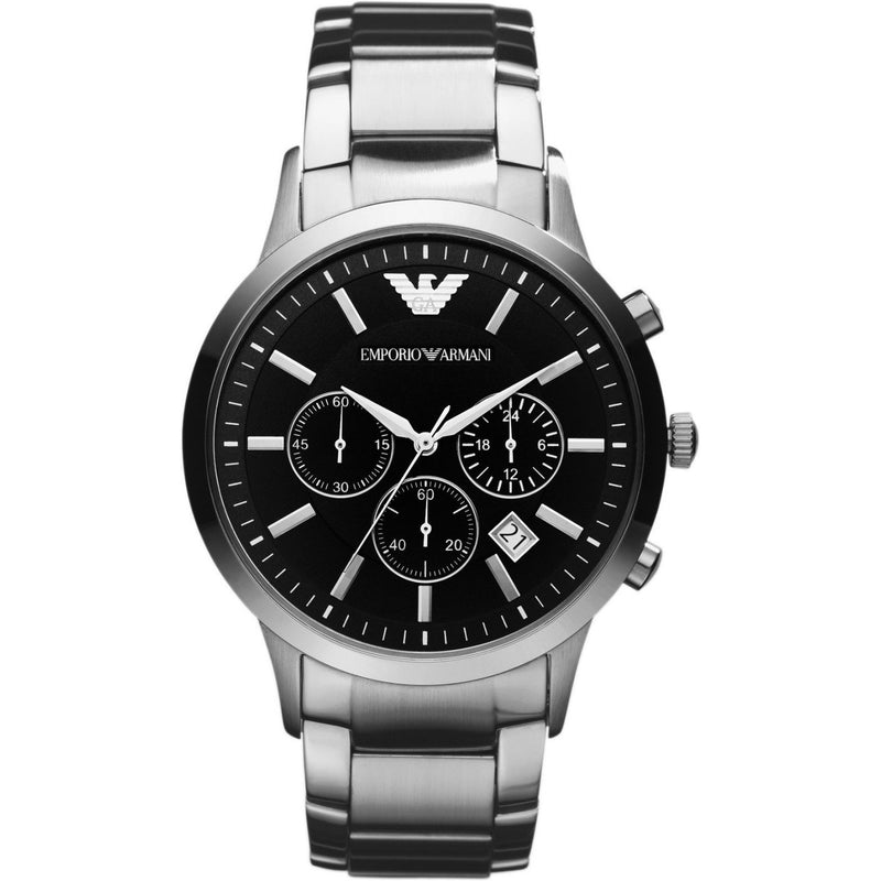 stainless steel armani watch