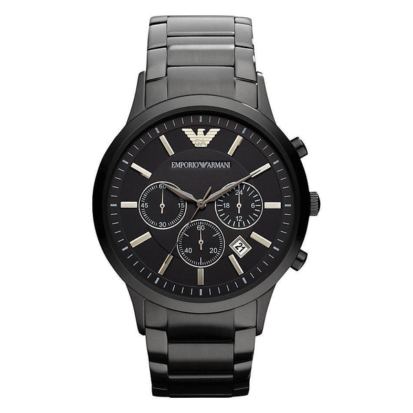 emporio armani mens classic silver & gold watch ar6088