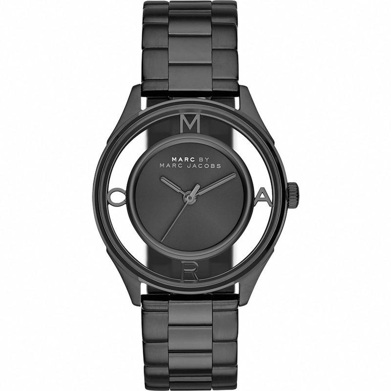 Ladies / Womens Tether Black Three Hand Stainless Steel Marc Jacobs ...
