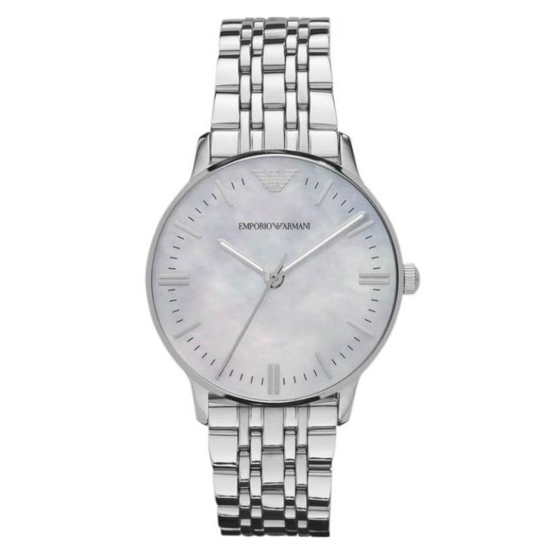 silver designer watch