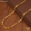 Freemen Fascination Leaf Pipe design Chain Gold Plated- FMC76