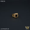 Freemen Black stone with arro golden ring for men - FMRI76