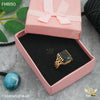 Freemen Golden black ad stone ring design for men - FMRI90