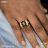 Freemen maa with black Stone Ring design for men - FMRI94