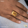 Freemen fabulous yellow stone Golden ring design for men - FMRI91