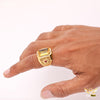 Freemen Yellow Sun Design Golden Ring- FMRI19