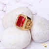 Freemen Color Red Sun Design Golden Ring- FMRI20