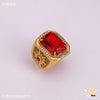 Freemen Color Red Sun Design Golden Ring- FMRI20