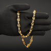 Freemen's 22k gold pendant ring leaf chain with sun pendant