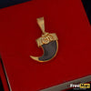 FreeMen Designer OM Lion Nail Gold Plated Pendant