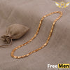 FreeMen Gold plated Biscuit chain for Men