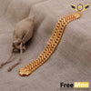 Freemen one Lines Gold Plated South Indian Design Bracelet for Men MA013
