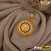 Freemen sun Face Gold Plated with diamond Pendant for Men FMA101