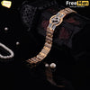 FreeMen's designer IPS plated V2 golden OM bracelet for Men FM381