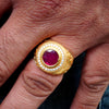Freemen Across Melon Pink with AD Stone Golden Ring- FMRI09