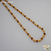 FreemenBrown Gold Plated One by One Rudraksha Mala - FM203