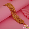 Three Line Singapuri Broad Gold Plated Bracelet for Men FMGA013