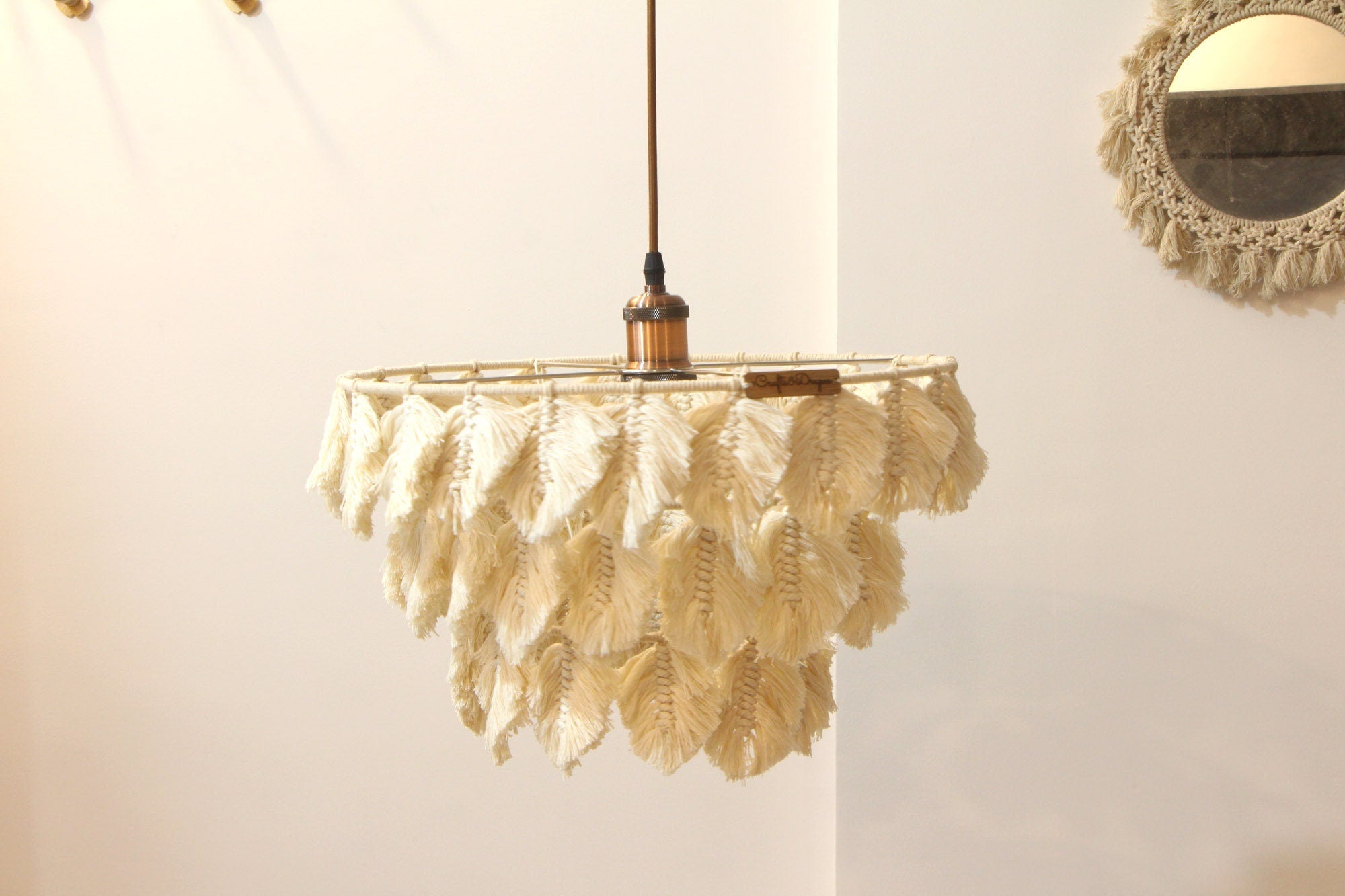 feather lampshade