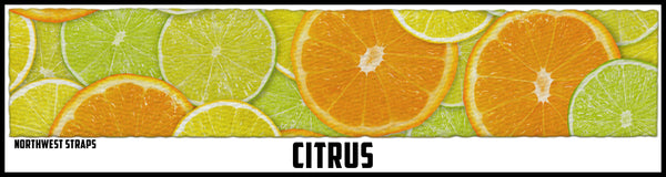 Custom strap design Citrus fruits orange lime lemon