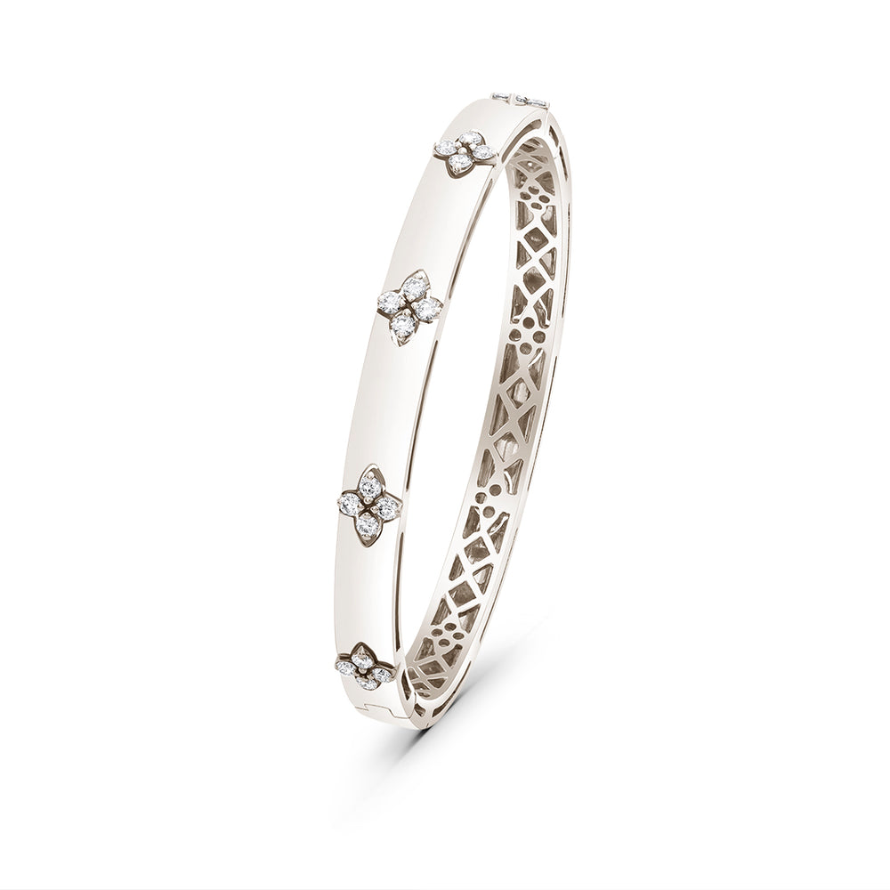 
            
                Load image into Gallery viewer, White Diamond Cluster Bracelet in White Gold
            
        