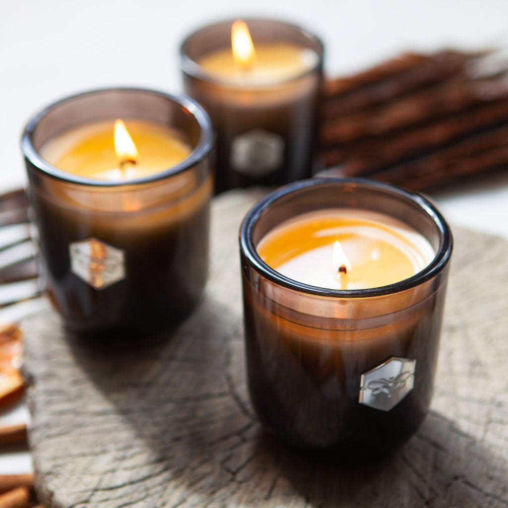 sage+pomegranate luxe candle set of 3