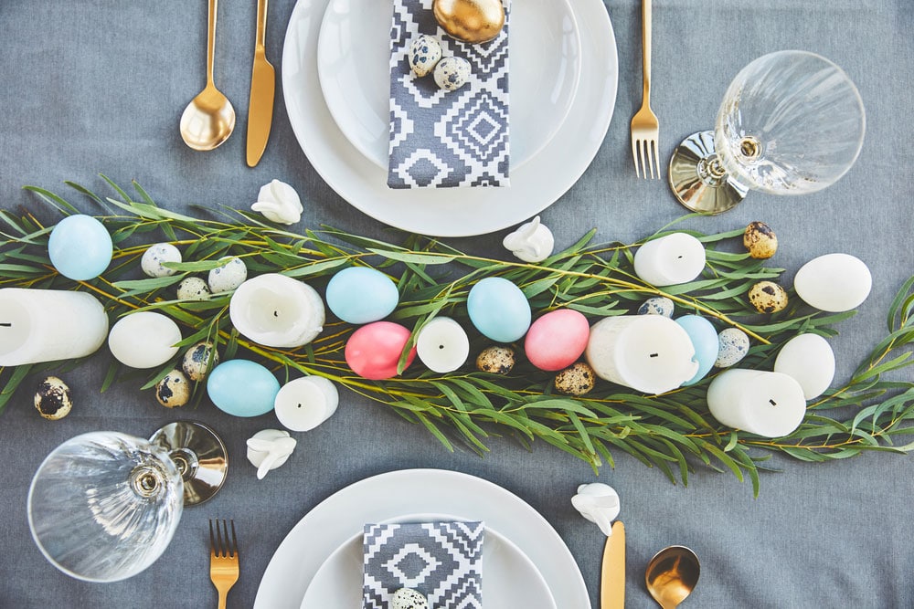 Traditional Easter Dinner Table Setting