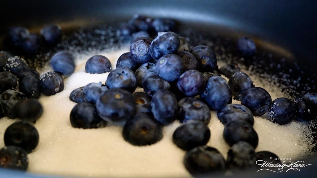 blueberries in sugar