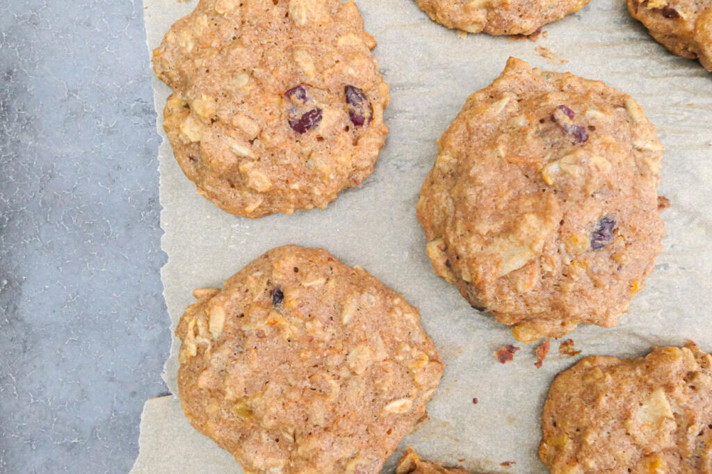 breakfast cookies made with honey, butter eggs and other whole foods