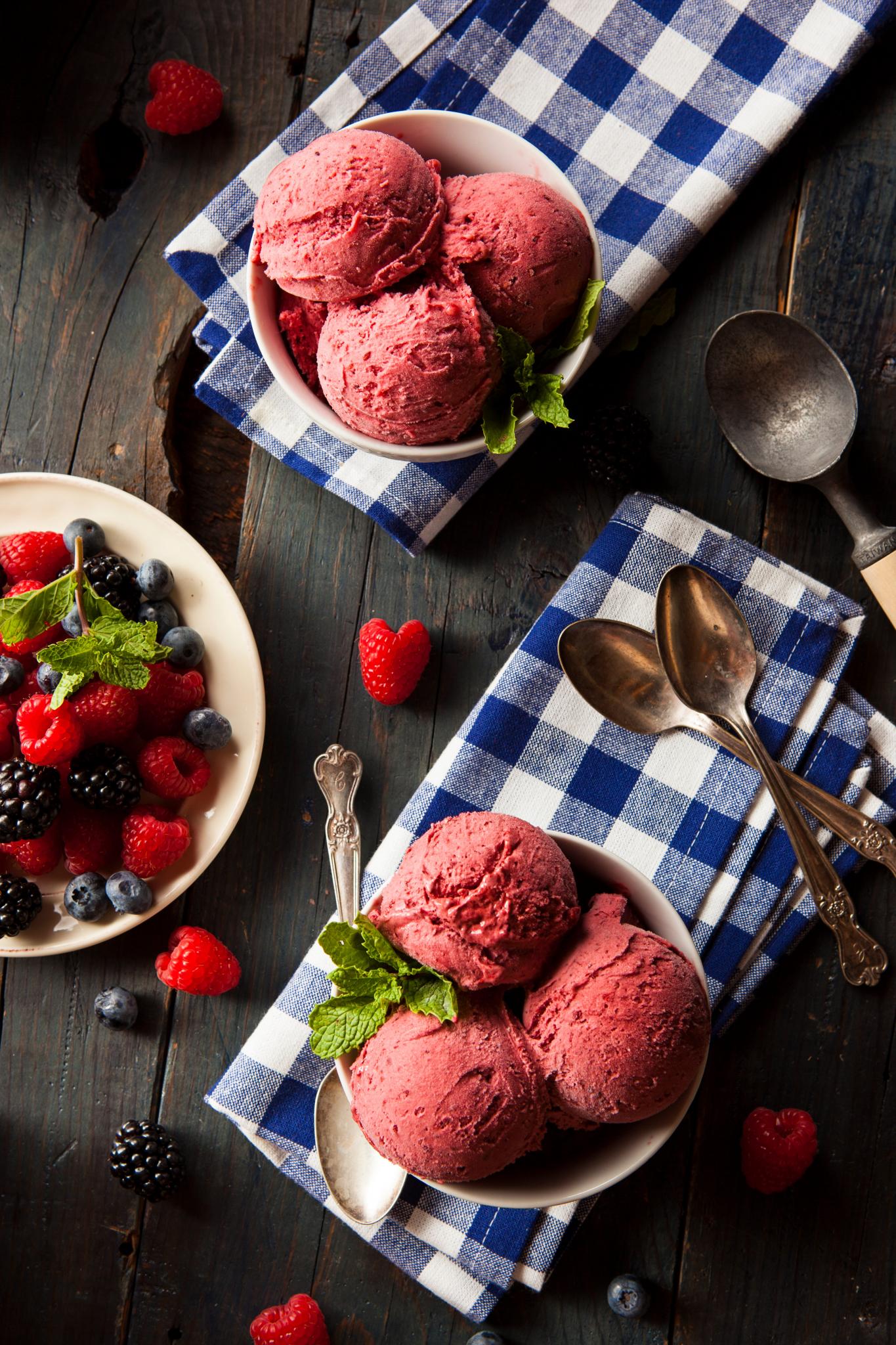 Roasted Strawberry Sorbet