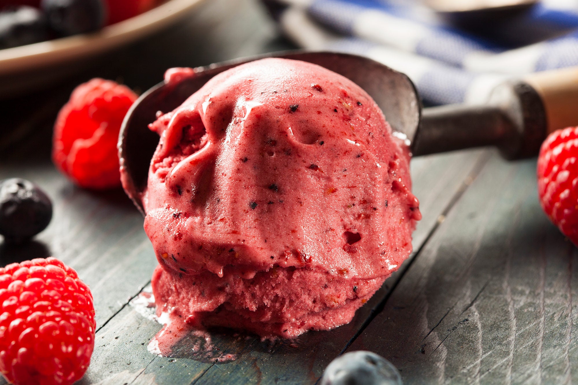 Grilled Strawberry Sorbet