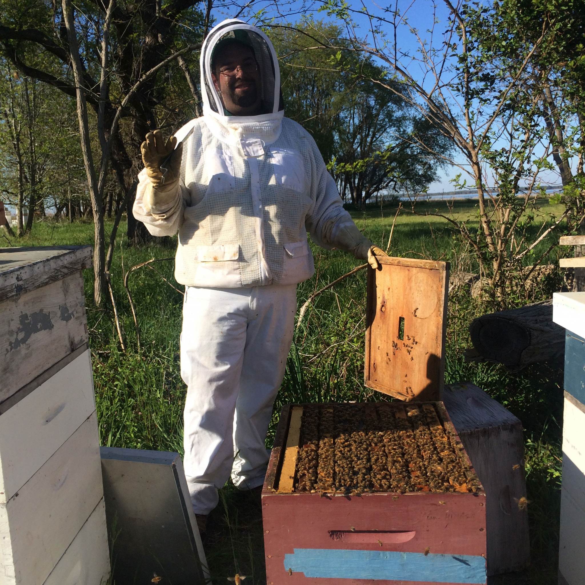 ryan the beekeeper in early spring