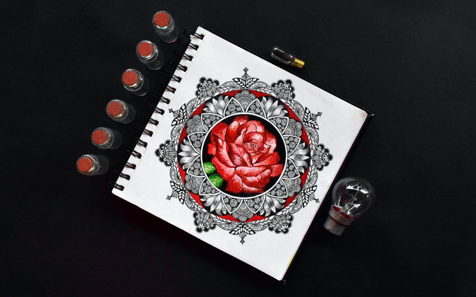 dessiner une rose mandala