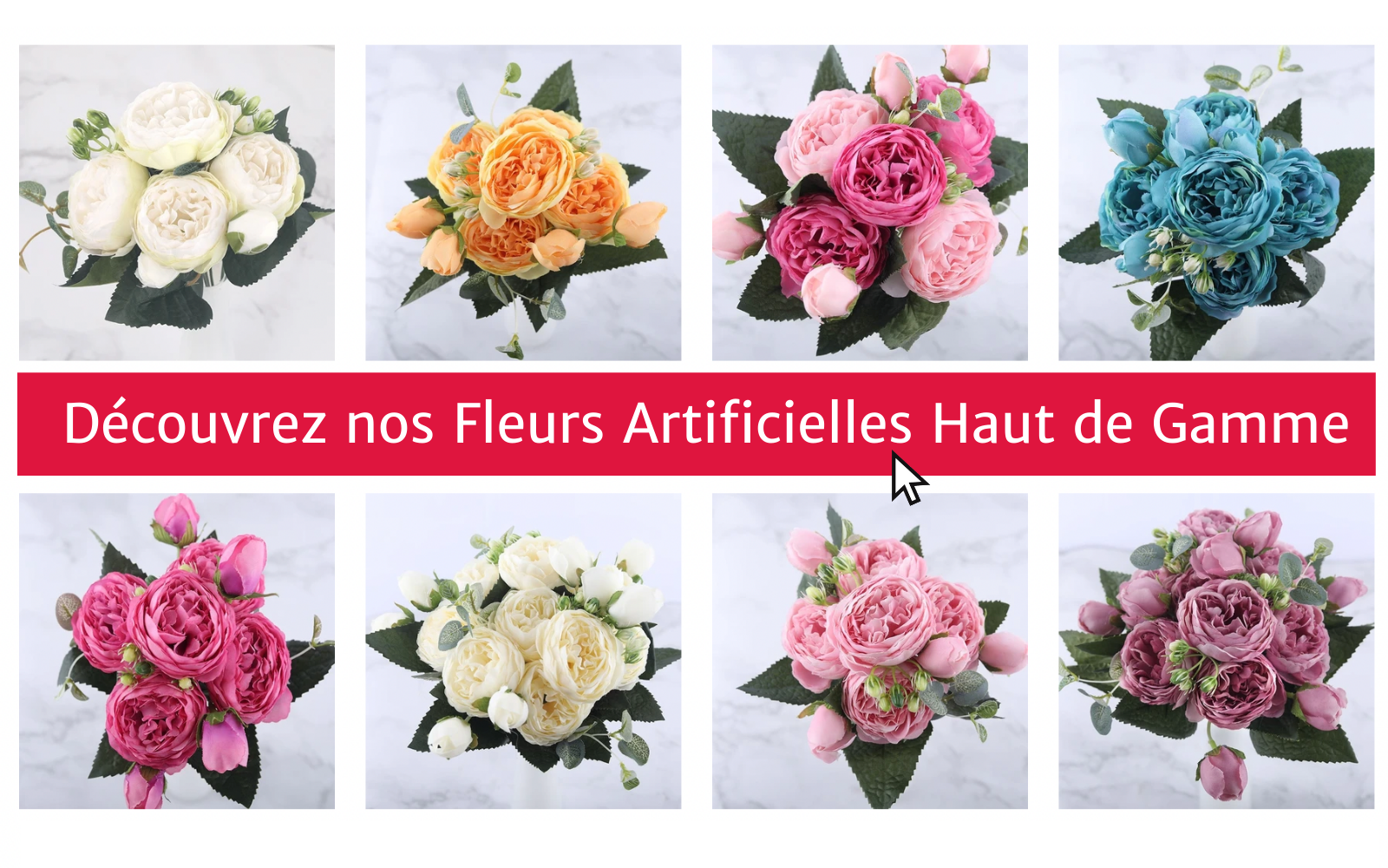 notre collection de fleurs artificielles