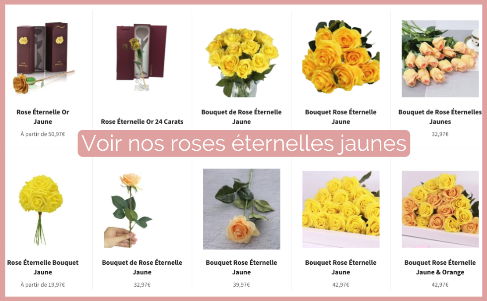 roses eternelles jaunes