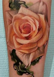 rose orange tattoo