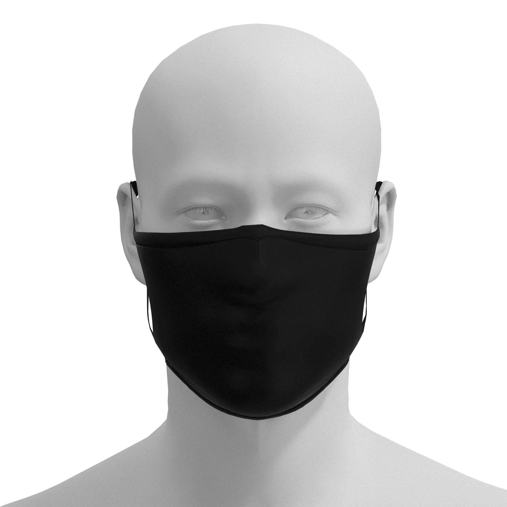 Fitted Solid Black Mask – PrideMasks.com