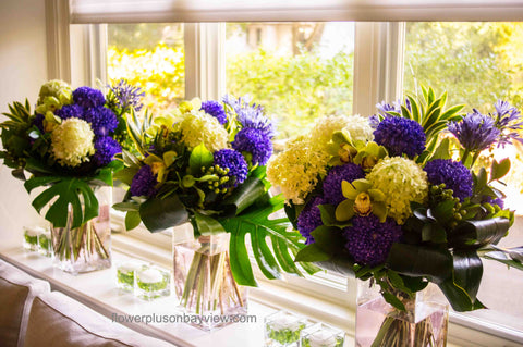 corporate event fresh flower arrangement