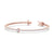 Tennis bracelet with center piece in rose gold with white diamonds of 1.77 ct in weight