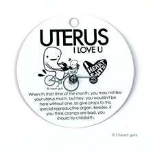 Load image into Gallery viewer, I Heart Guts Uterus Lapel Pin   Womb Service
