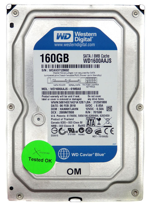 Western Digital 320GB 5400RPM SATA Desktop Hard Drive WD3200AVVS