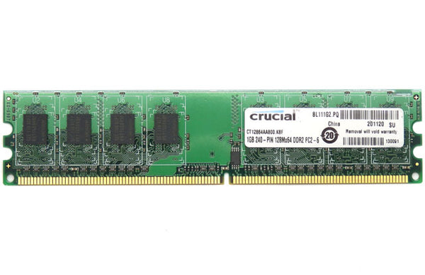 Crucial 1GB 240-Pin PC2-6400 DDR2 800 Desktop Memory Module