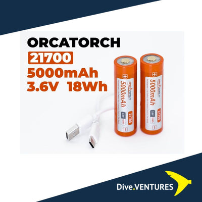 OrcaTorch batteri CR123A, 1300mAh – Frivannsliv