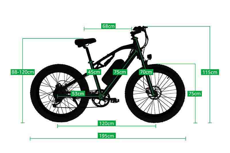 Cysum M900 PRO Vélo électrique 1000W 48V 17Ah Ebike, 26 « Fat Tire