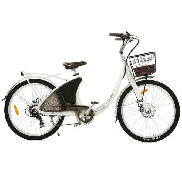 Ecotric Lark 36V/10Ah 500W Electric City Bike with Basket and Rear Rack