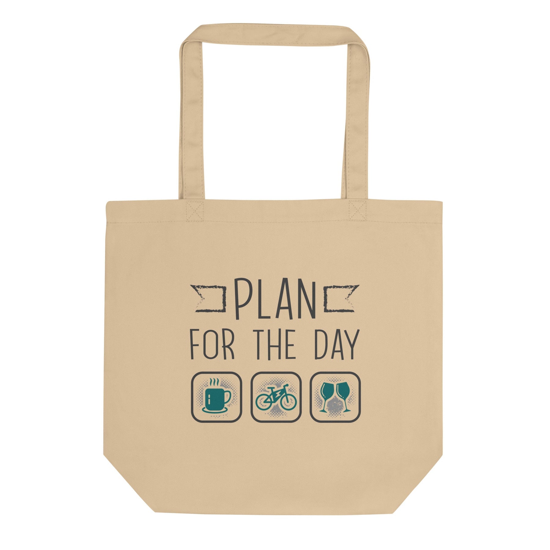 Plan for the Day "Coffee, E-bike, Wine" Conscious EC8000 Eco Tote Bag