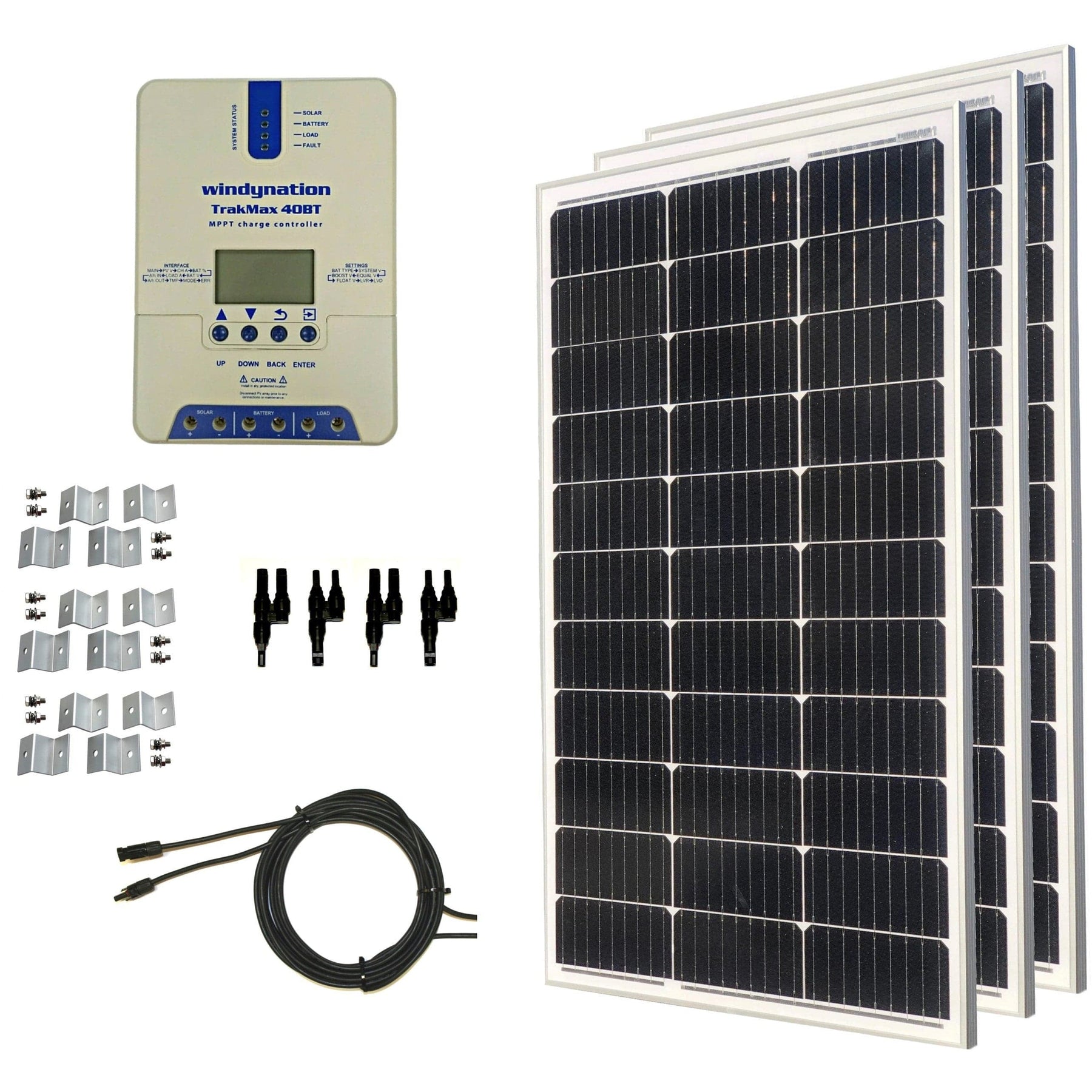 FLASH SALE! Windy Nation MPPT 40A Charge Controller 3x 100W Monocrystalline Solar Panel