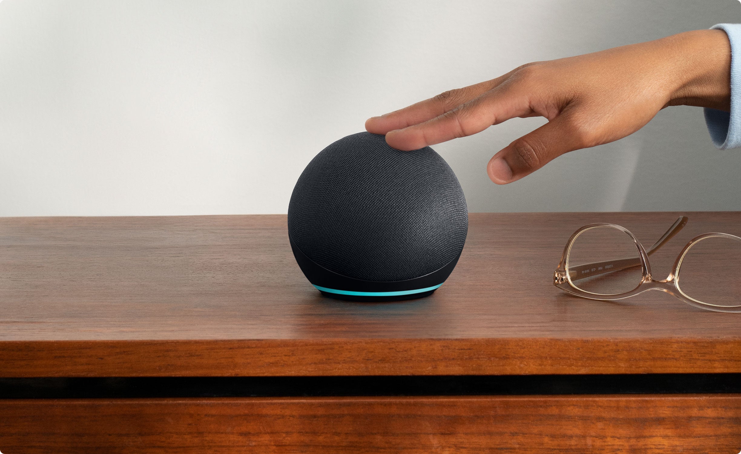Zero Talk Enceinte Bluetooth  Alexa intégré directement, fonction  mains libres, anti-chocs, étanche à leau bleu