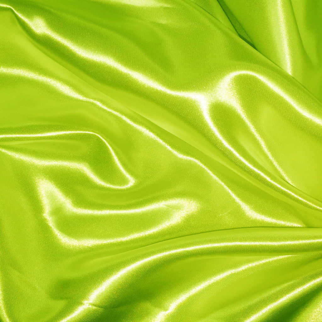 Luster Satin Fabric 1  Apple Green