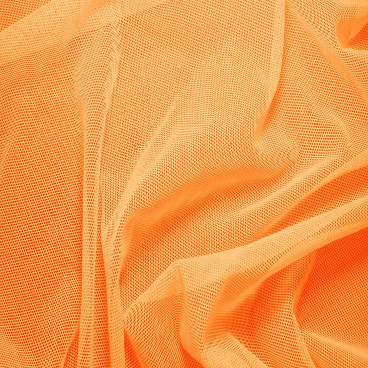 Nylon/Spandex Sheer Stretch Mesh 15 Orange